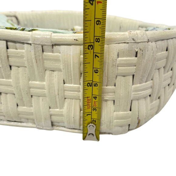 Gymboree Vintage Bonjour Provence Wicker & Floral Fabric Handbag Purse - Picture 4 of 9